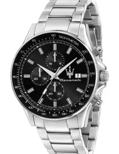 Maserati Sfida Black R8873640015 Watch In Silver