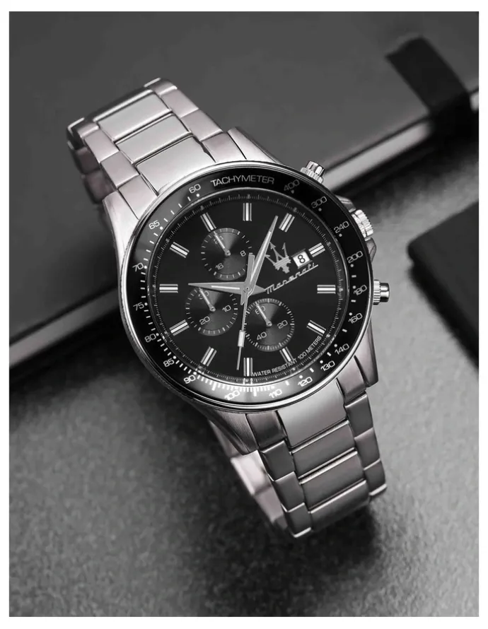 Maserati Sfida Black R8873640015 Watch In Silver