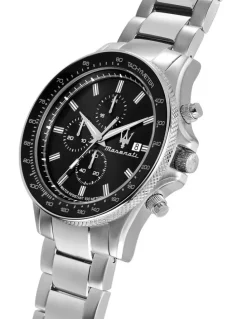 Maserati Sfida Black R8873640015 Watch In Silver