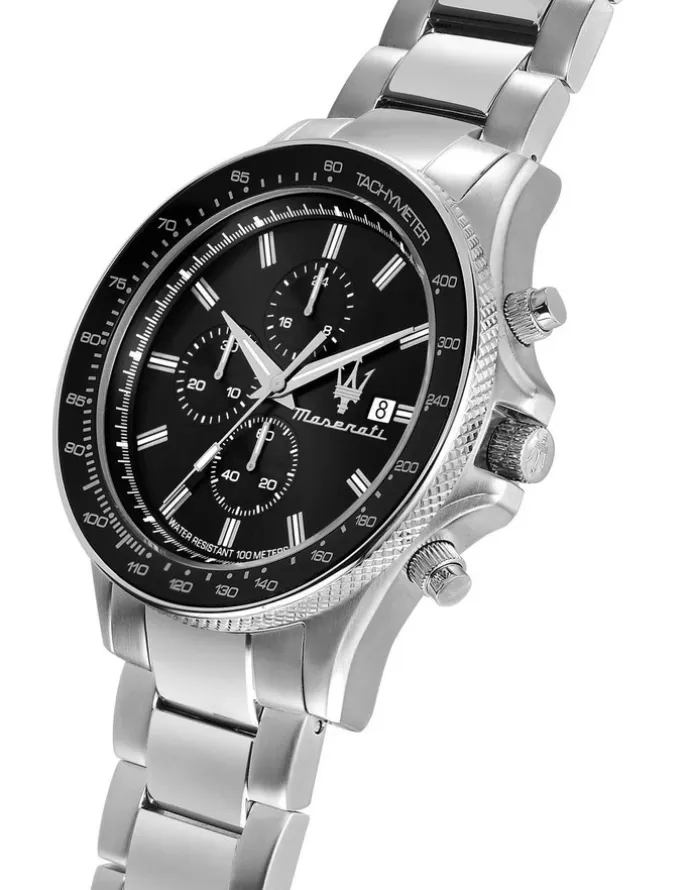 Maserati Sfida Black R8873640015 Watch In Silver