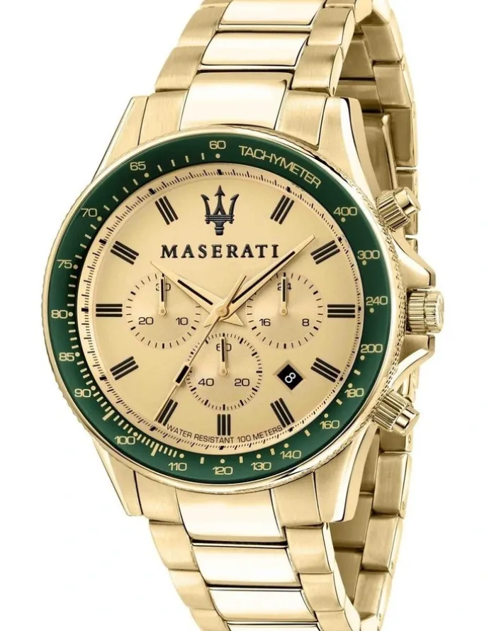 Maserati Sfida Chrono 44mm Gold Watch R8873640005