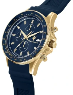 Maserati Sfida Gold R8871640004 Watch In Blue