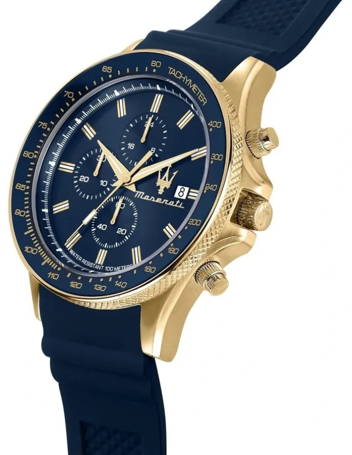 Maserati Sfida Gold R8871640004 Watch In Blue
