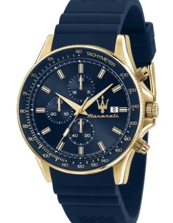 Maserati Sfida Gold R8871640004 Watch In Blue