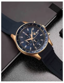 Maserati Sfida Gold R8871640004 Watch In Blue