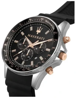 Maserati Sfida Stainless Steel Chronograph Watch in Black