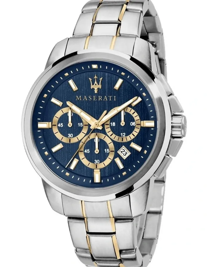 Maserati Successo Blue Stainless Steel Chronograph Watch R8873621016