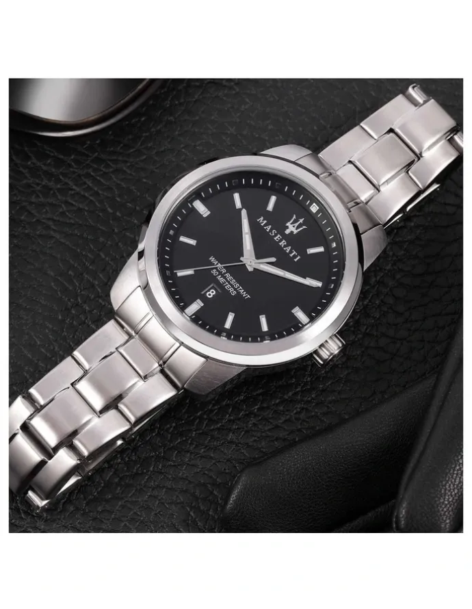 Maserati Successo Silver Stainless Steel Sport Watch