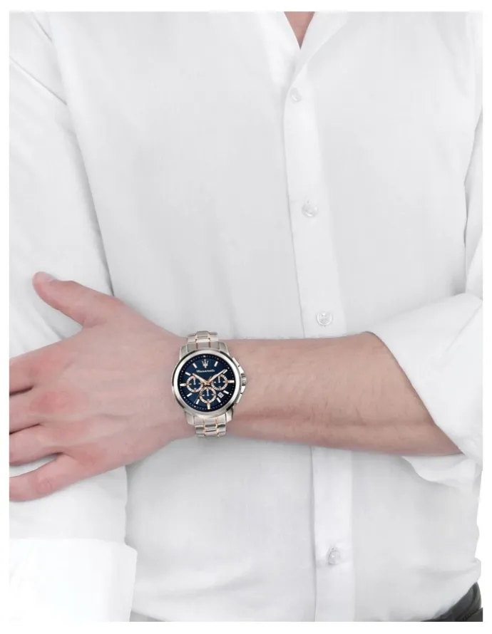Maserati Successo Stainless Steel Watch in Blue