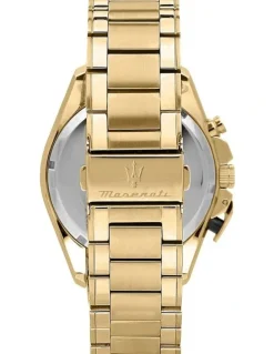 Maserati Traguardo Chronograph Watch 45mm in Gold