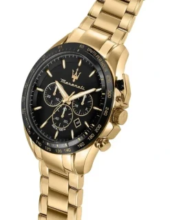 Maserati Traguardo Chronograph Watch 45mm in Gold