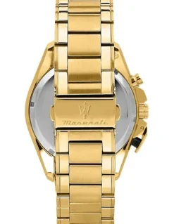Maserati Traguardo 45mm Chronograph Watch in Black/Yellow/Gold