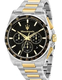 Maserati Velocita Chrono Dial Stainless Steel Strap Watch 43mm in Two Tone