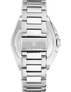 Maserati Velocita Chrono Dial Stainless Steel Strap Watch 43mm in Silver