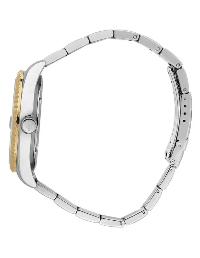Maserati Competizione Two Tone Watch 43mm in Silver