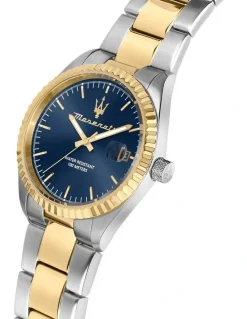Maserati Competizione Two Tone Watch 43mm in Silver