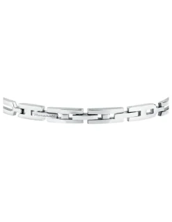 Maserati Iconic Stainless Steel Logo Bracelet in Silver