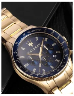 Maserati Sfida Chrono 44mm Gold Bracelet Watch R8873640008