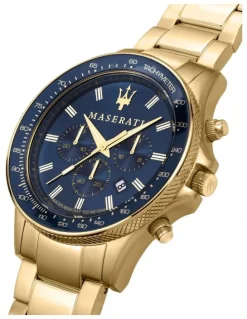 Maserati Sfida Chrono 44mm Gold Bracelet Watch R8873640008