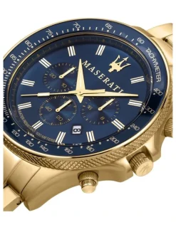 Maserati Sfida Chrono 44mm Gold Bracelet Watch R8873640008