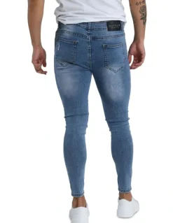 Mayfair Classic Ash Distressed Jean in Blue