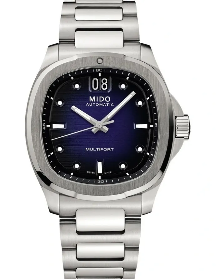 Mido Multifort TV Big Date Swiss Watch in Blue