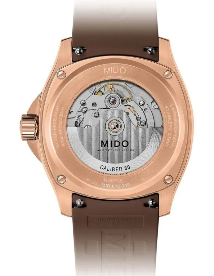 Mido Multifort TV Big Date Watch in Brown