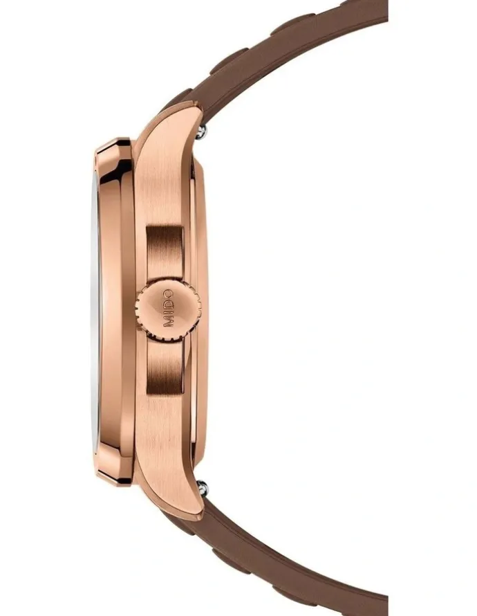 Mido Multifort TV Big Date Watch in Brown