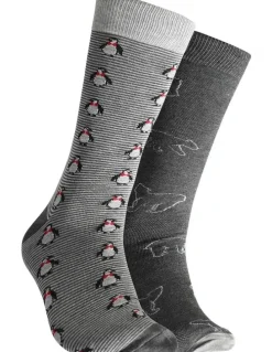 Mitch Dowd Artic Journey Bamboo Socks 2 Pack in Grey