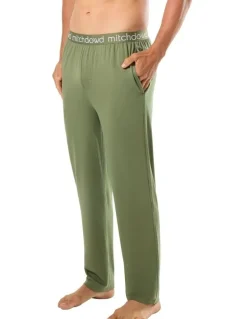Mitch Dowd Bamboo Knit Sleep Pant in Green