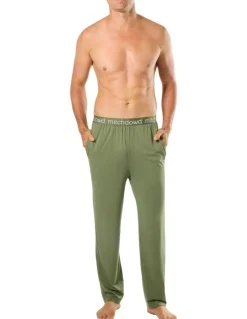 Mitch Dowd Bamboo Knit Sleep Pant in Green