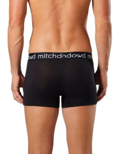 Mitch Dowd Bamboo Mid Length Trunk 3 Pack in Black