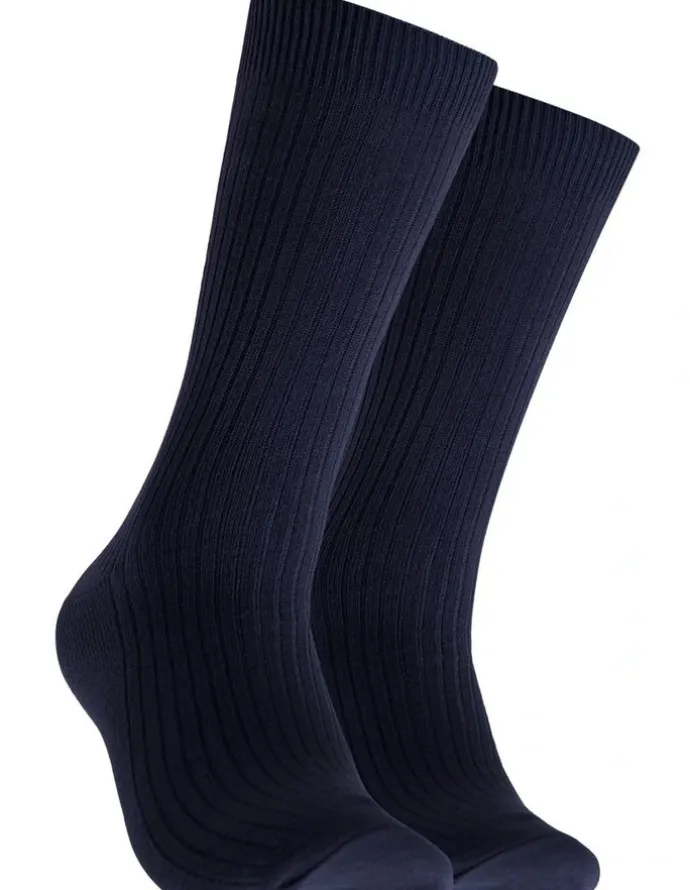 Mitch Dowd Bamboo Rib Socks 2 Pack in Blue