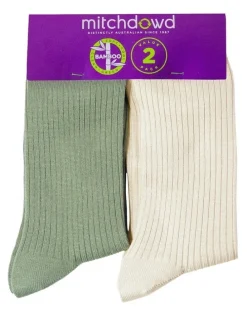 Mitch Dowd Bamboo Rib Socks 2 Pack in Multi