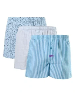 Mitch Dowd Cotton Boxer 3 Pack in Multi