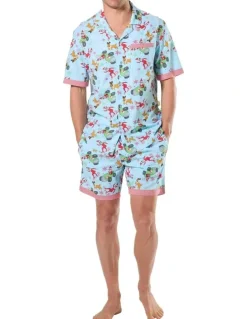 Mitch Dowd Family Knit Pyjama Set in Blue