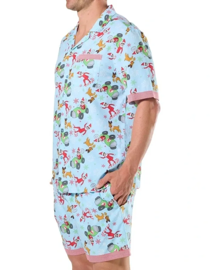 Mitch Dowd Family Knit Pyjama Set in Blue