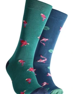 Mitch Dowd Flight and Swim Bamboo Sock Pack Of 2 in Multi