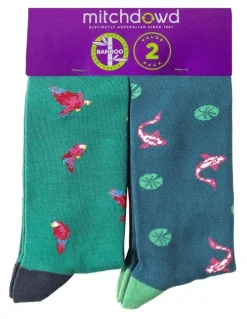 Mitch Dowd Flight and Swim Bamboo Sock Pack Of 2 in Multi