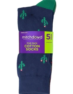 Mitch Dowd Frontier Follies Cotton Socks 5 Pack in Multi