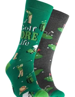 Mitch Dowd Golf Fore Life Cotton Socks 2 Pack in Multi