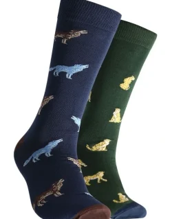 Mitch Dowd Howl & Prowl Bamboo Blend Socks 2 Pack in Multi
