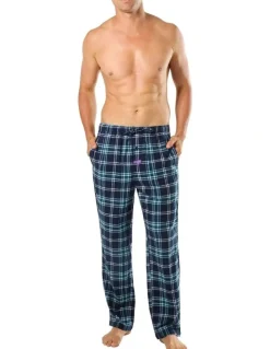 Mitch Dowd Hunter Plaid Flannel Sleep Pant in Blue