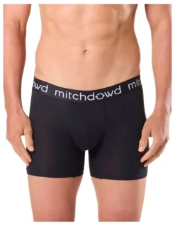Mitch Dowd Men's Bamboo Long Leg Trunk 3 Pack in Black