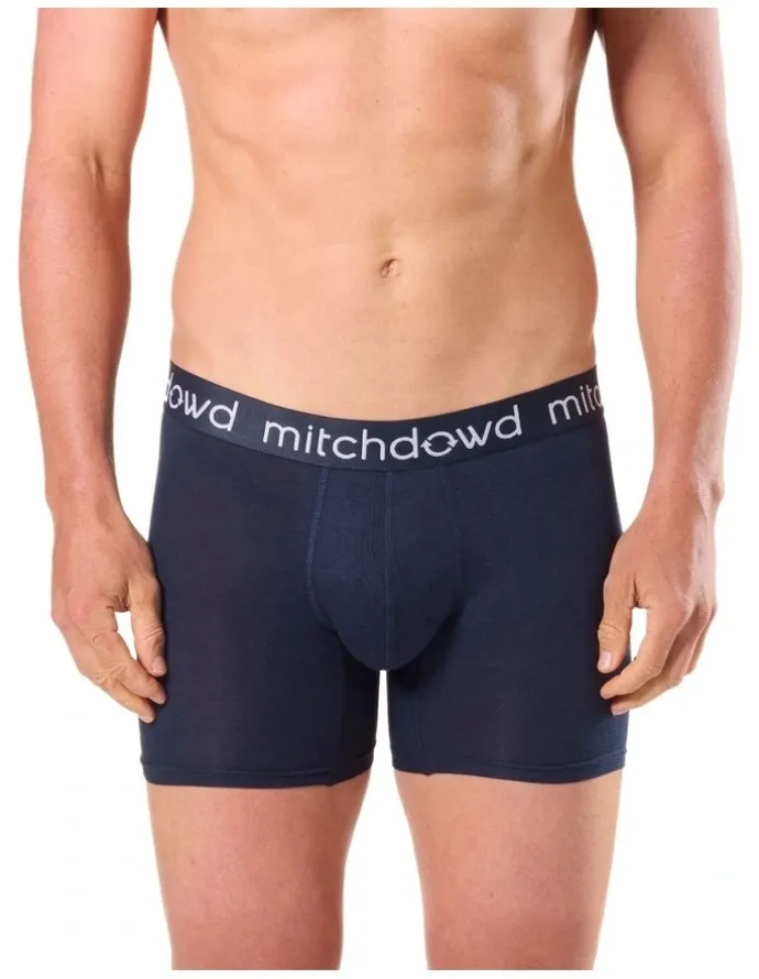 Mitch Dowd Men's Bamboo Long Leg Trunk 3 Pack in Navy