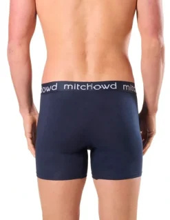 Mitch Dowd Men's Bamboo Long Leg Trunk 3 Pack in Navy