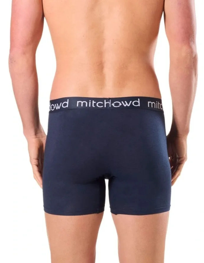 Mitch Dowd Men's Bamboo Long Leg Trunk 3 Pack in Navy