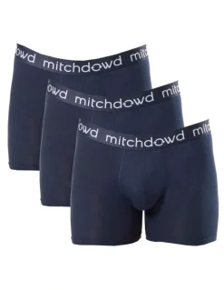 Mitch Dowd Men's Bamboo Long Leg Trunk 3 Pack in Navy