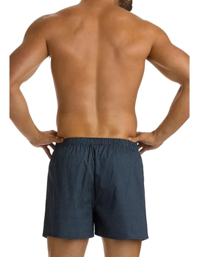 Mitch Dowd Men's Coby Printed Soft Wash Boxer in Navy