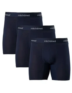 Mitch Dowd Stretch Cotton Comfort Trunks 3 Pack in Navy